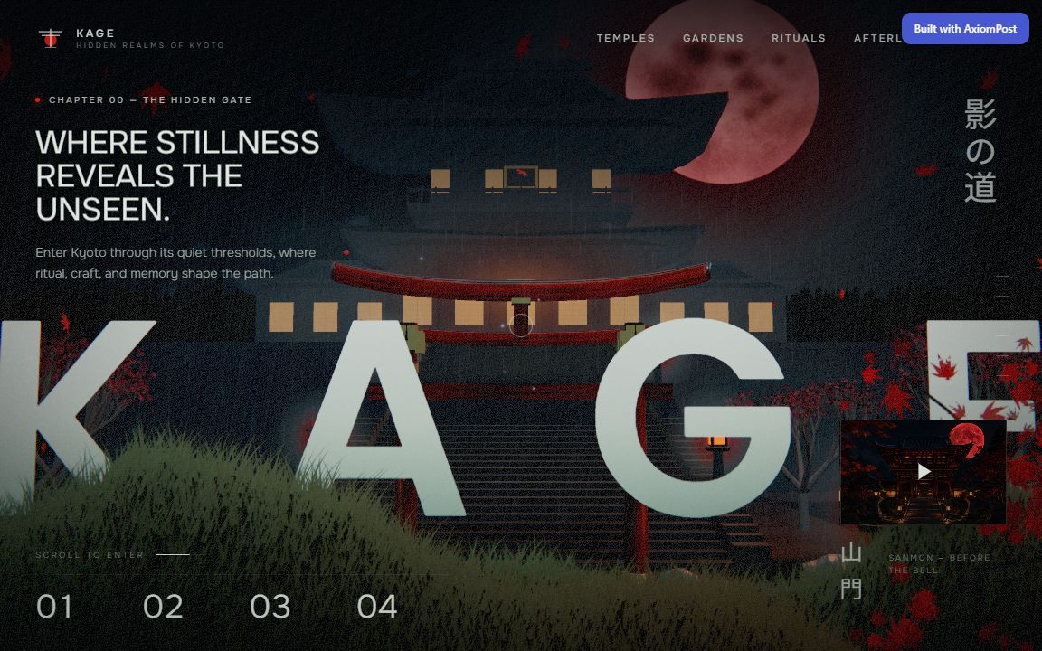Kage full website demo